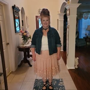 Lane Bryant Frilly Pink Skirt